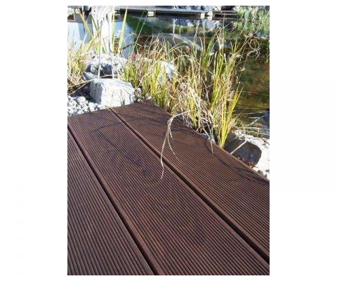Deska tarasowa ryflowana thermo jesion D32 20x132x900 Thermory Select